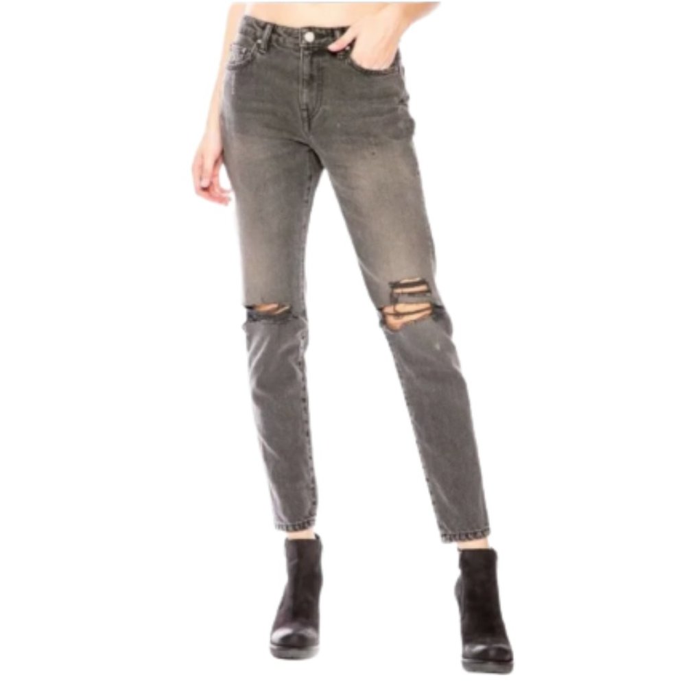 JOHN ELLIOTT Charlotte Distressed Sonic High Waist Jeans